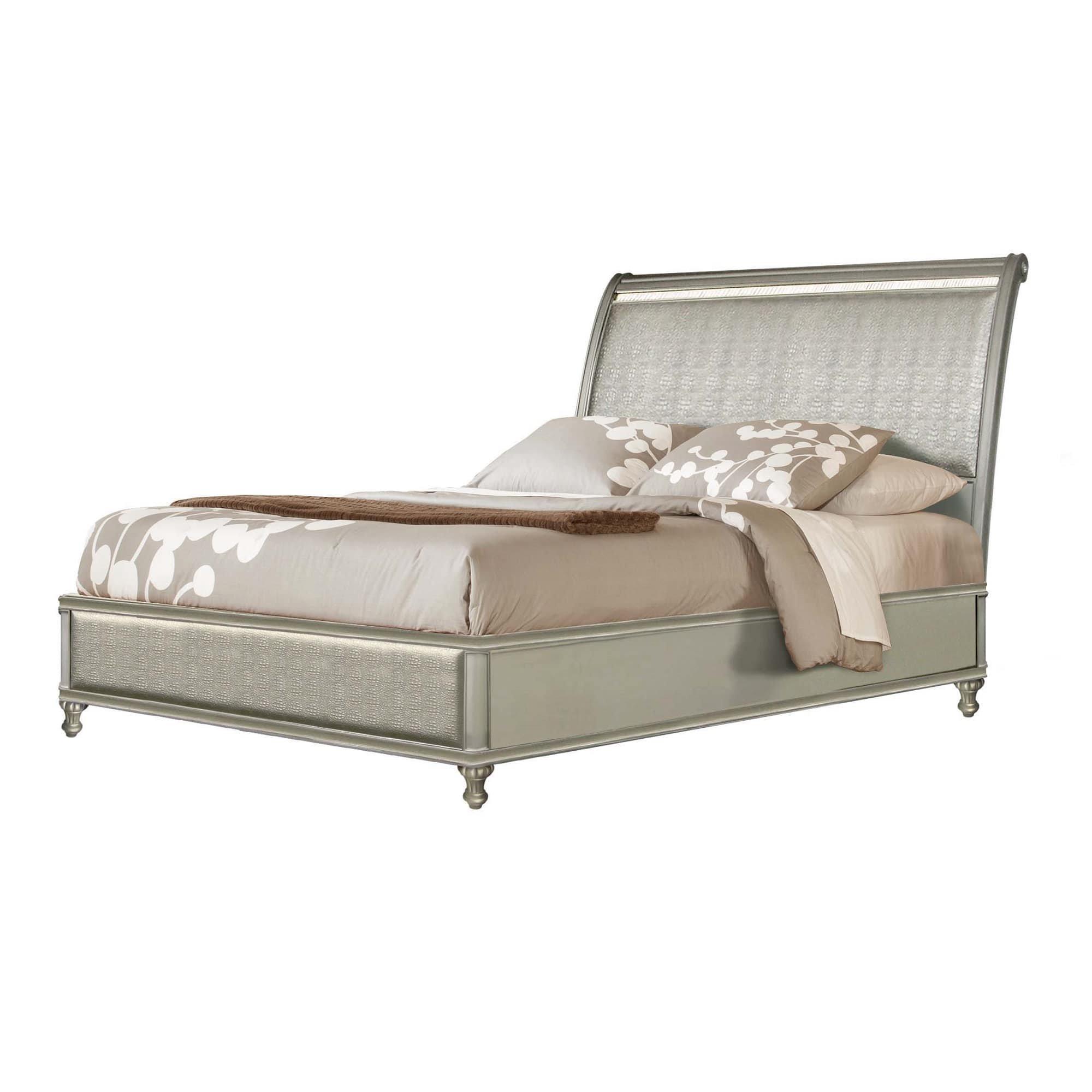 Rent to Own Riversedge Furniture 7Piece Glam Queen Bed Only w/ Woodhaven Pillow Top Plush